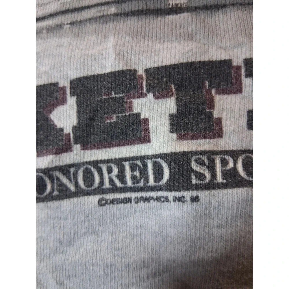 Vintage 80s UAS Indian Hills Basketball Sweatshirt Gray Mens XL Made in USA